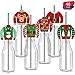 48 Pieces Christmas Drinking Straw Decorations Set, Ugly Sweater Paper Straw Striped Decorative, Holiday and Christmas Party Striped Straw Decorative for Cups, Party Favors and Cupcake Toppers