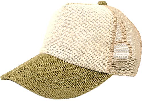 [ビッグワッチ] 帽子 無地 ヘンプ キャップ CPM-25 メンズ アイボリー/カーキ/ベージュ L XL 大きいサイズ