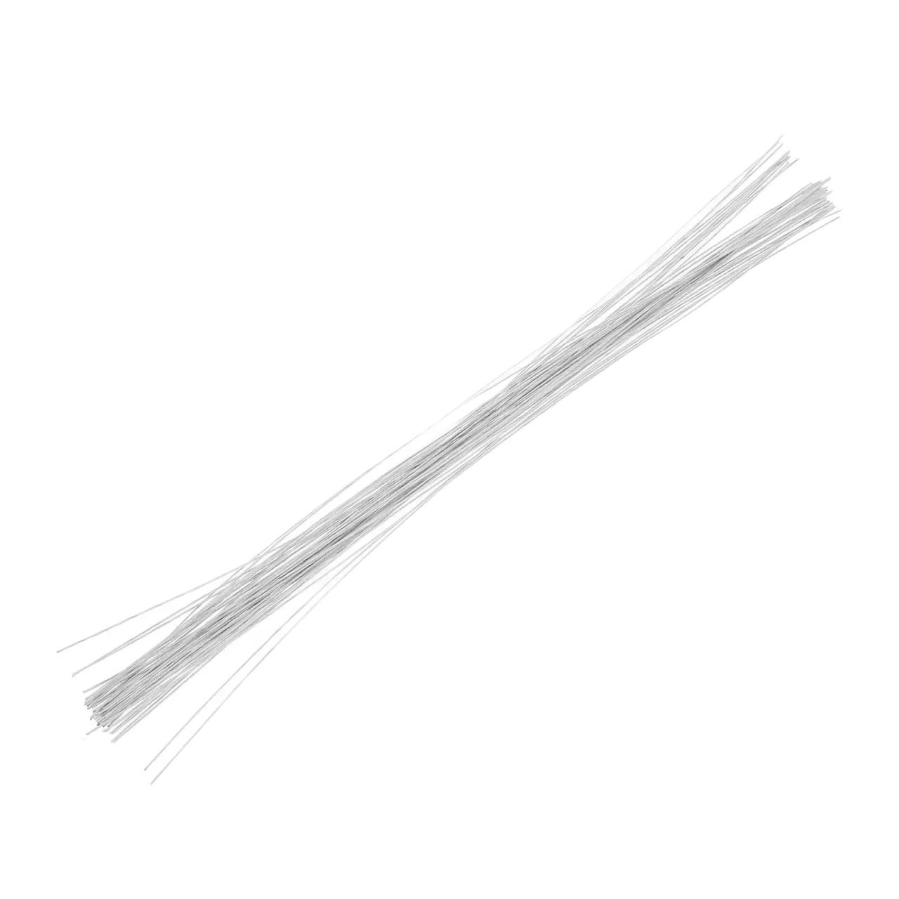 DMLAYHP Florist Wire 50pcs Paper Covered Iron Floral Stem Wires for Stems Craft Flower Supplies Flexible DIY Decor