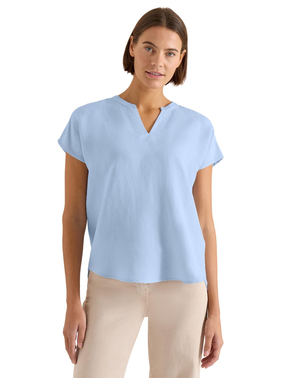 Cecil Dropped Shoulder Bluse aus Leinenmix