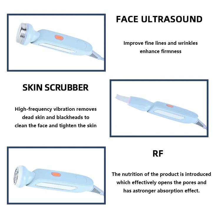 6-in-1 Deep Cleansing Facial Machine W/ 6 Working Head, Hydrodermabrasion Beauty Machine, Removes Blackheads And Smoothes Fine Lines, Leaving Skin Delicate And Smooth Blue
