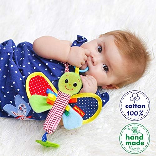 Baby Newborn Butterfly Toy - Newborn Toys - Rattle Toys - Hanging Toys - Infant toys - Baby Toys - 0 - 3 - 6 Months Teething Clip on toys - for Girls Boys