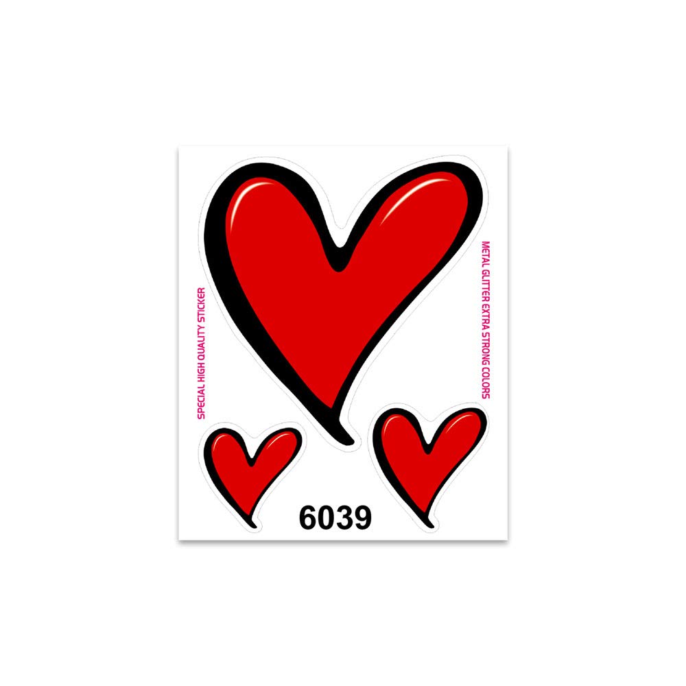 Quattroerre Stickers Hearts, 10 x 12 cm