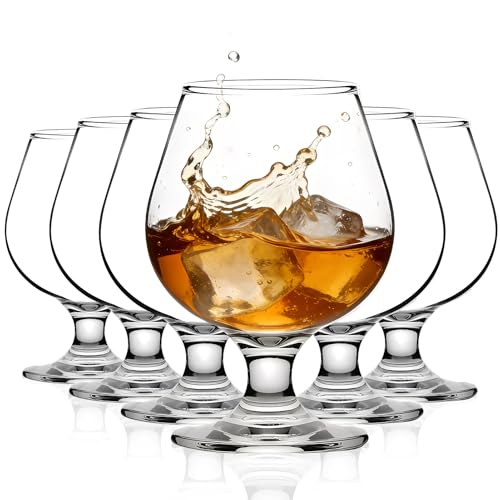 MYKAGS 6 PCS Brandy Glass Set, 180 ml, Ideal for Desserts, Dishwasher Safe, Cute Shot Glasses Mini Shot Glasses Set of 6 Perfect for Tasting and Enjoying Spirits