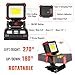 Easymaxx LED Rechargeable Work Light with Clamp, 2Pack 2100LM COB Magnetic Clip on Worklight 270° Rotating with Mobile Charger, Portable Clamp Work Light for Boats, Car Repairing, Job Site Lighting
