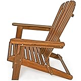 Sonnenstuhl Adirondack Akazienholz klappbar abgerundete Armlehnen Deckchair Liegestuhl Holzstuhl Gartenstuhl - 7