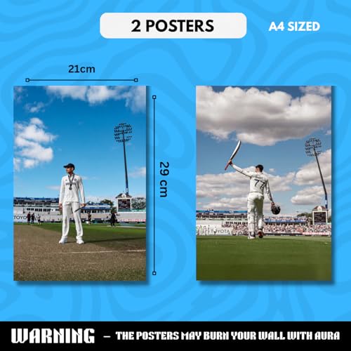 Image of Shubman Gill Gift Merchandise | 10 Premium Posters, 13 Stickers, 12 Photocards & 1 Split Poster | Aesthetic Shubman Gill Merchandise Gift Set for Cricket Fans | Posters Combo Pack for Room Decor
