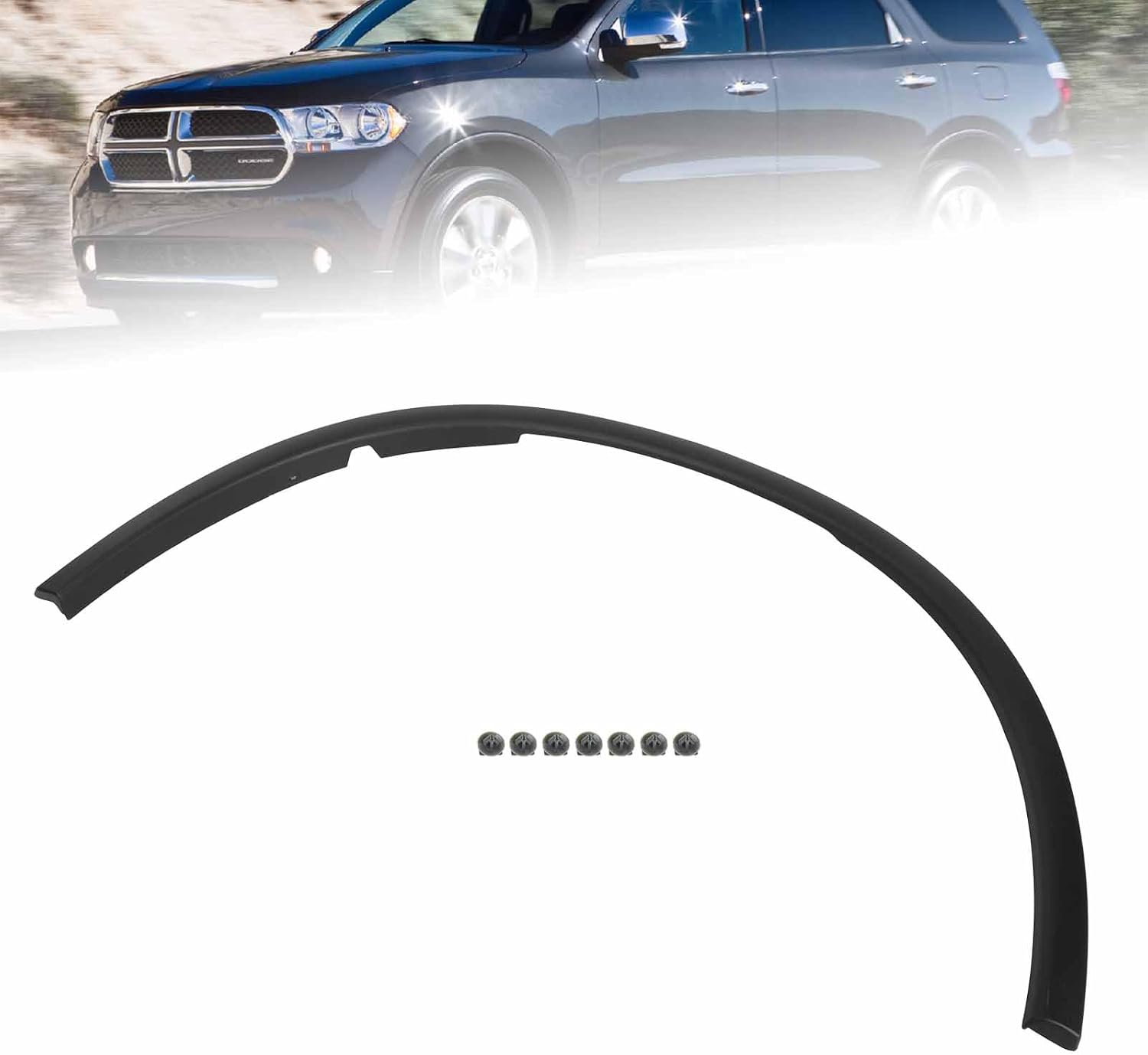 Front Left Driver Side Wheel Fender Flare, Wheel Arch Fender Flare Trim Molding Compatible With 2011-2019 Dodge Durango, Replace#57010621AD CH1290112