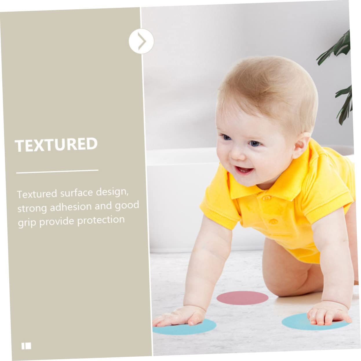 Alipis 1set Non Slip Round Floor Stickers for Bathroom and Stairs Adhesive Decals with Strong Stickiness Textured Skid Design for Smooth Surfaces 36pcs