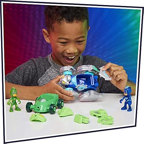 PJ Masks PJ Späher mit Fahrzeugstarter, Vorschulspielzeug, umbaubarer PJ Späher Fahrzeug-Spielset Cover