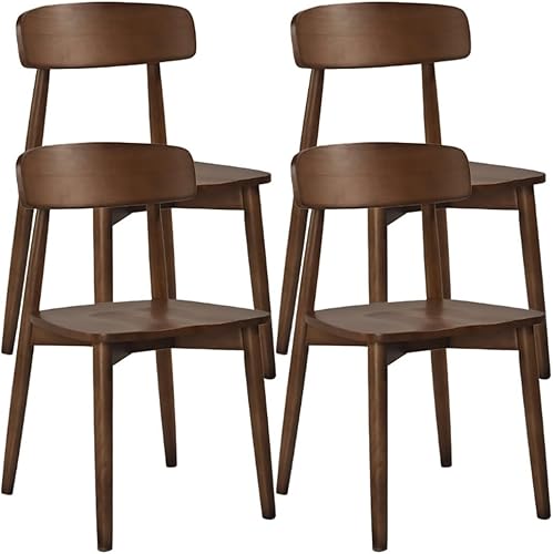 Miniatura 18 de YVYKFZD Solid Wood Dining Chairs, Lounge Dining Room Chair Set, Armless Kitchen Chairs with Curved Back, Comfy Side Chair, for Living Room,