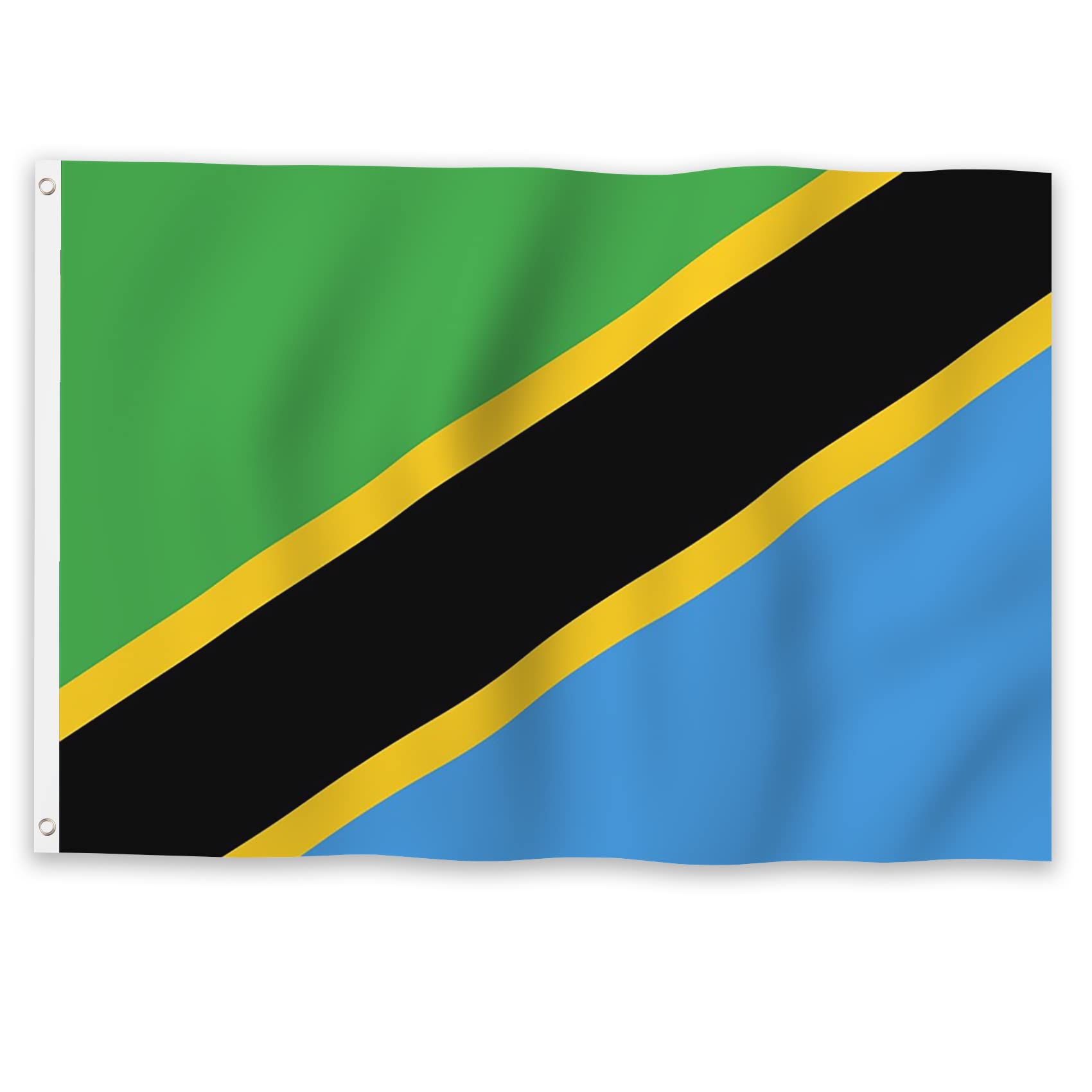 Drapeau national tanzanien YongFoto pour décoration de jardin et fête en plein air