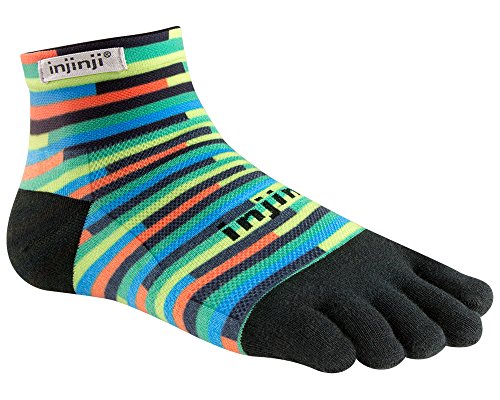 injinji Men's Run Lightweight Mini Crew Toesocks