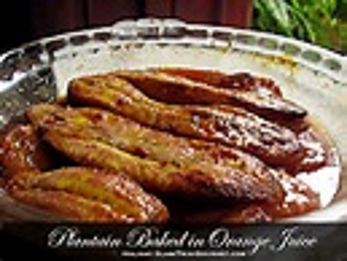 Plantain or Moko Baked in Orange Juice: A great vegetarian