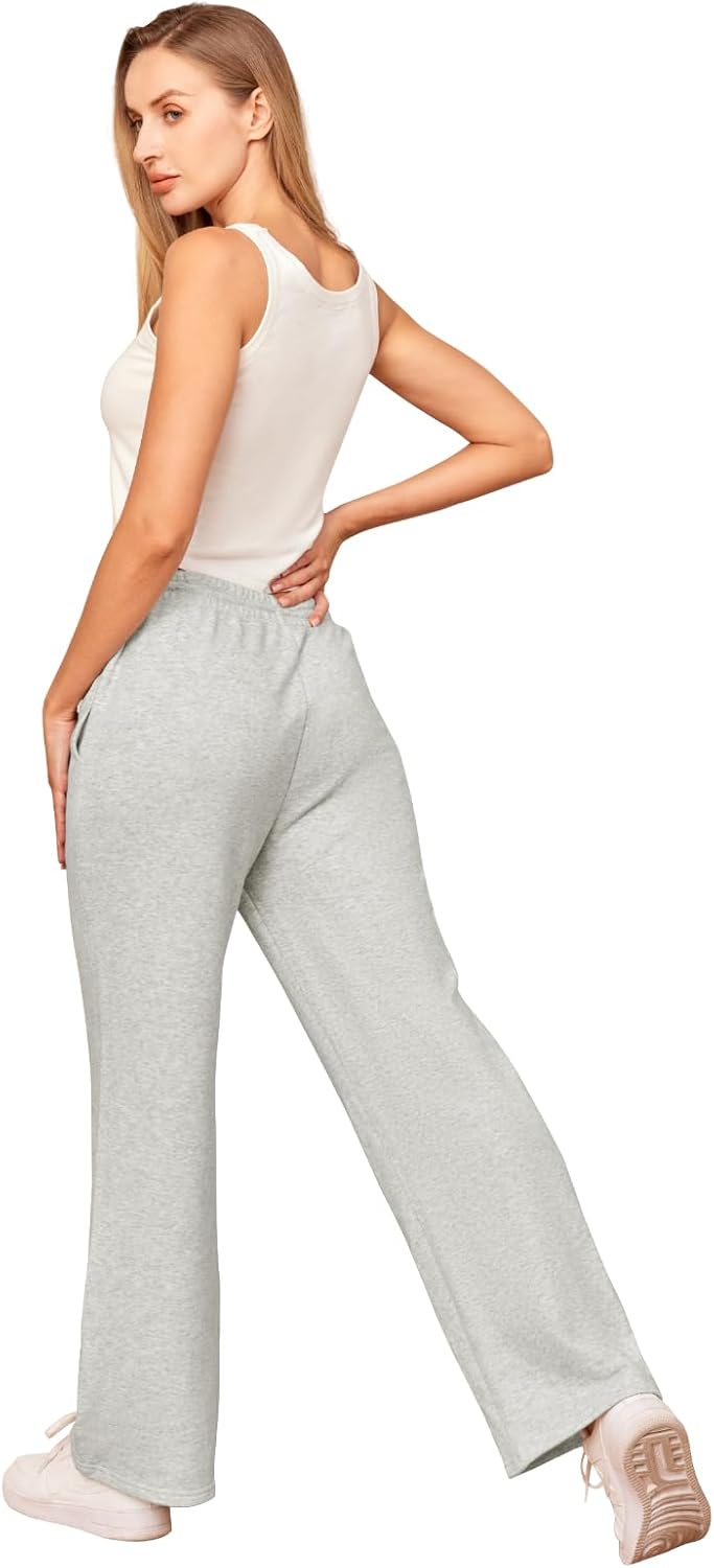 Womens Sweatpants Cotton Lounge Pants Wide Leg Drawstring Joggers Fall Athletic Outfits with Pockets 2025 - Image 2