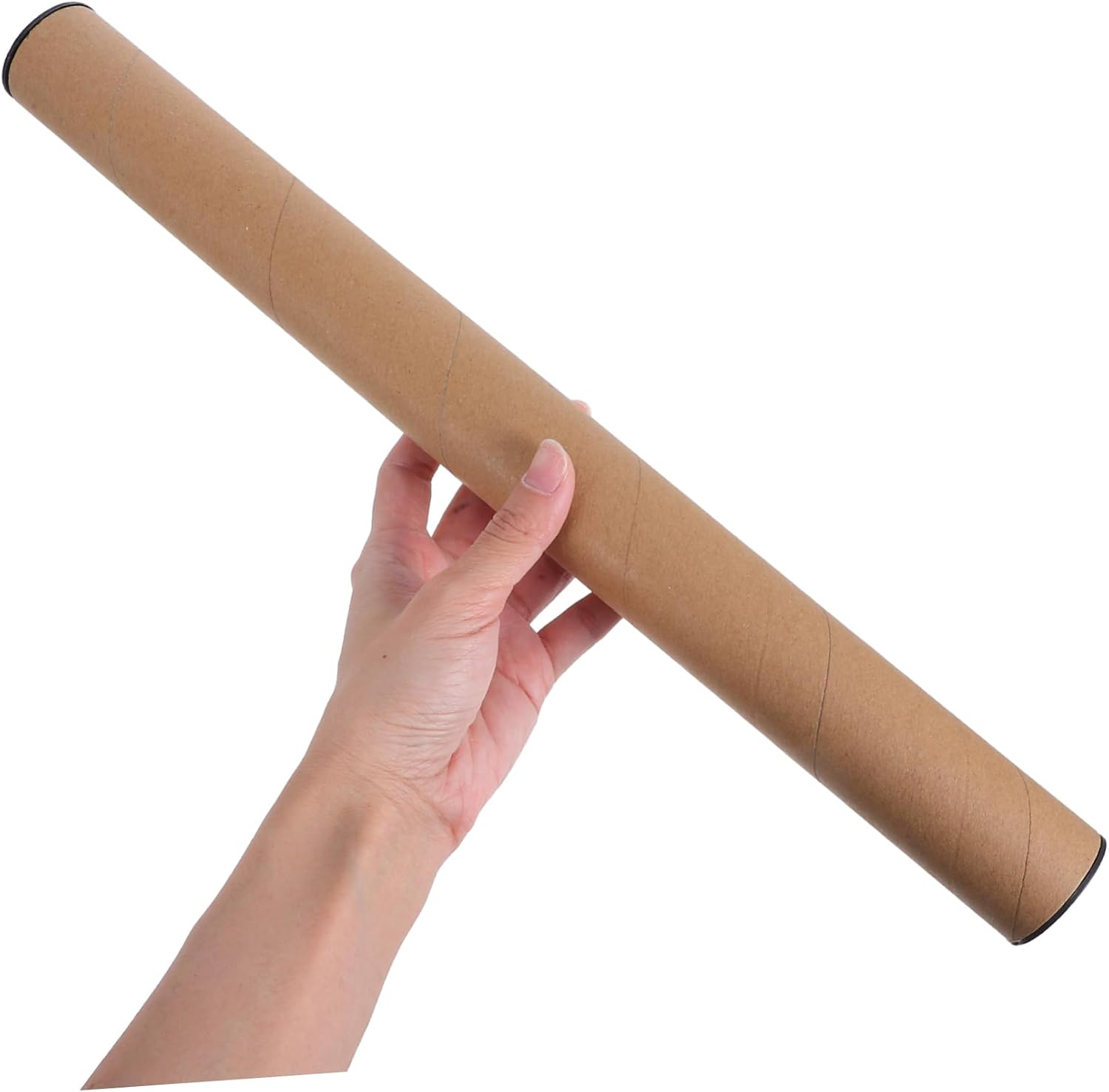 Alipis 10Pcs Kraft Paper Mailing Tubes Caps Round Cardboard Poster Tubes for Shipping Posters Art Prints Blueprints Maps Space-saving Storage Cylinders for Mailing and Packaging