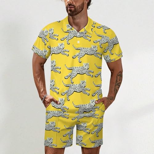 micidad Men Short Sets Outfits 2 Piece Shirt And Shorts Sets Christmas Print Casual Vacation Summer Tracksuits Outfits2