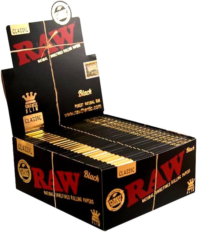 Black King Size Slim Classic Ultra Thin โ 50 Booklets of 32 Sheets, 4.65 x 4.49 x 1.97
