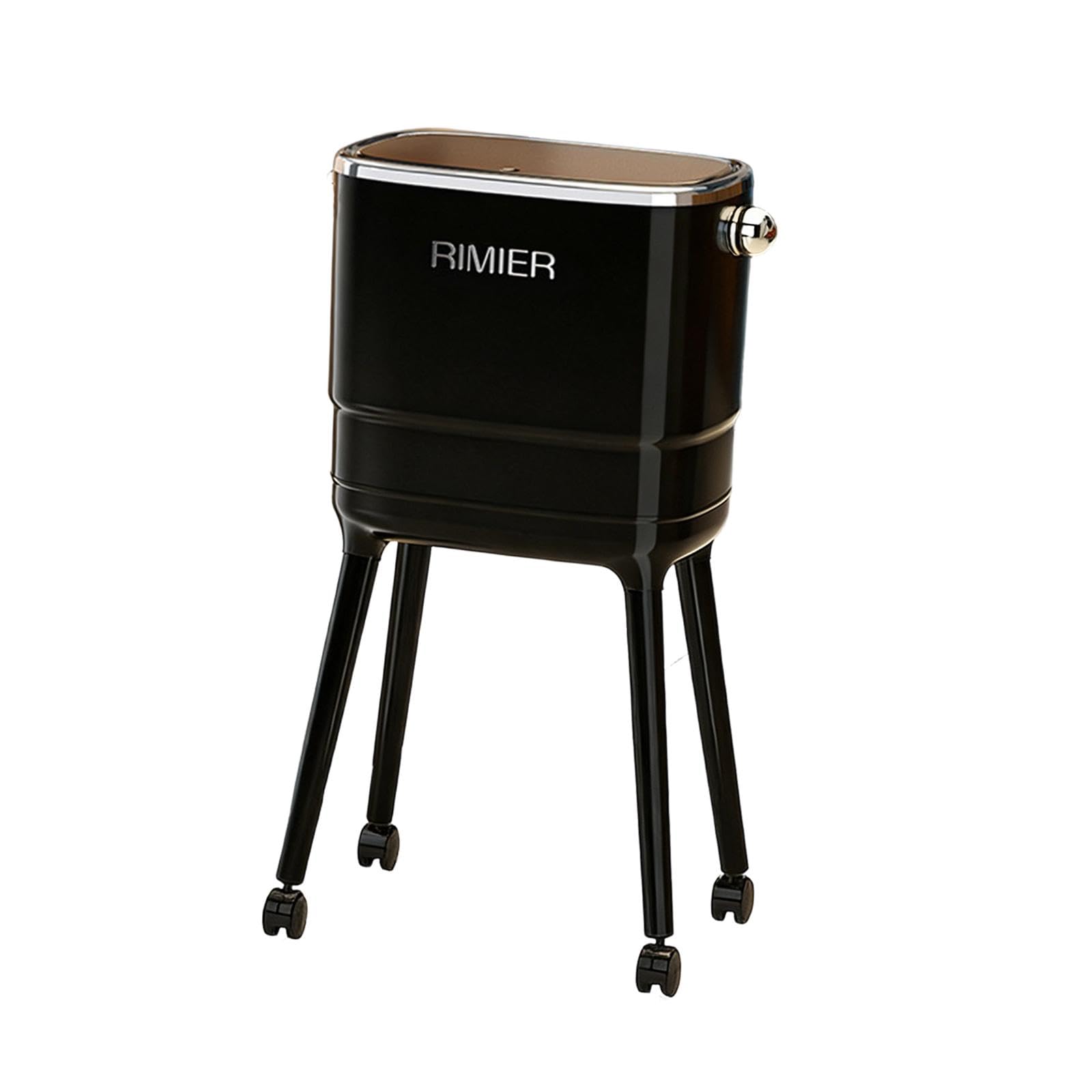 MagiDeal Papelera Minimalista y Resistente con Patas para Cocina, Oficina, baño, Aseo y Dormitorio, Negro