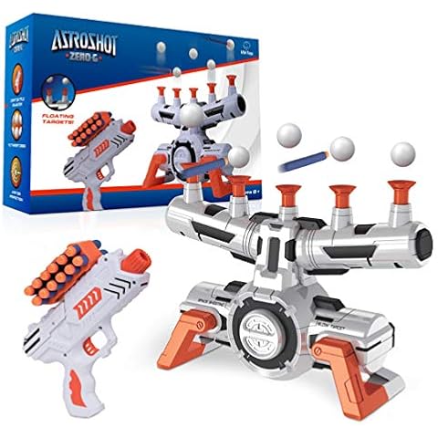 USA Toyz Astroshot Zero G Shooting Games - Nerf Compatible Toy Gun Electronic Hovering Ball Target Shooting Game with 1 Foam Blaster Toy Gun, 10 Floating Ball Targets, 12 Foam Darts, 1 Dart Holder Cover