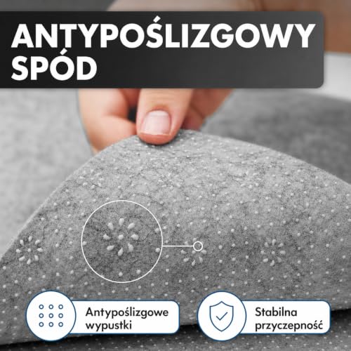 shinfly Podkładka na biurko, filcowa, 120 x 60 cm, antypoślizgowa, ochrona biurka, mata na biurko, do domowego biura (kolor szary)