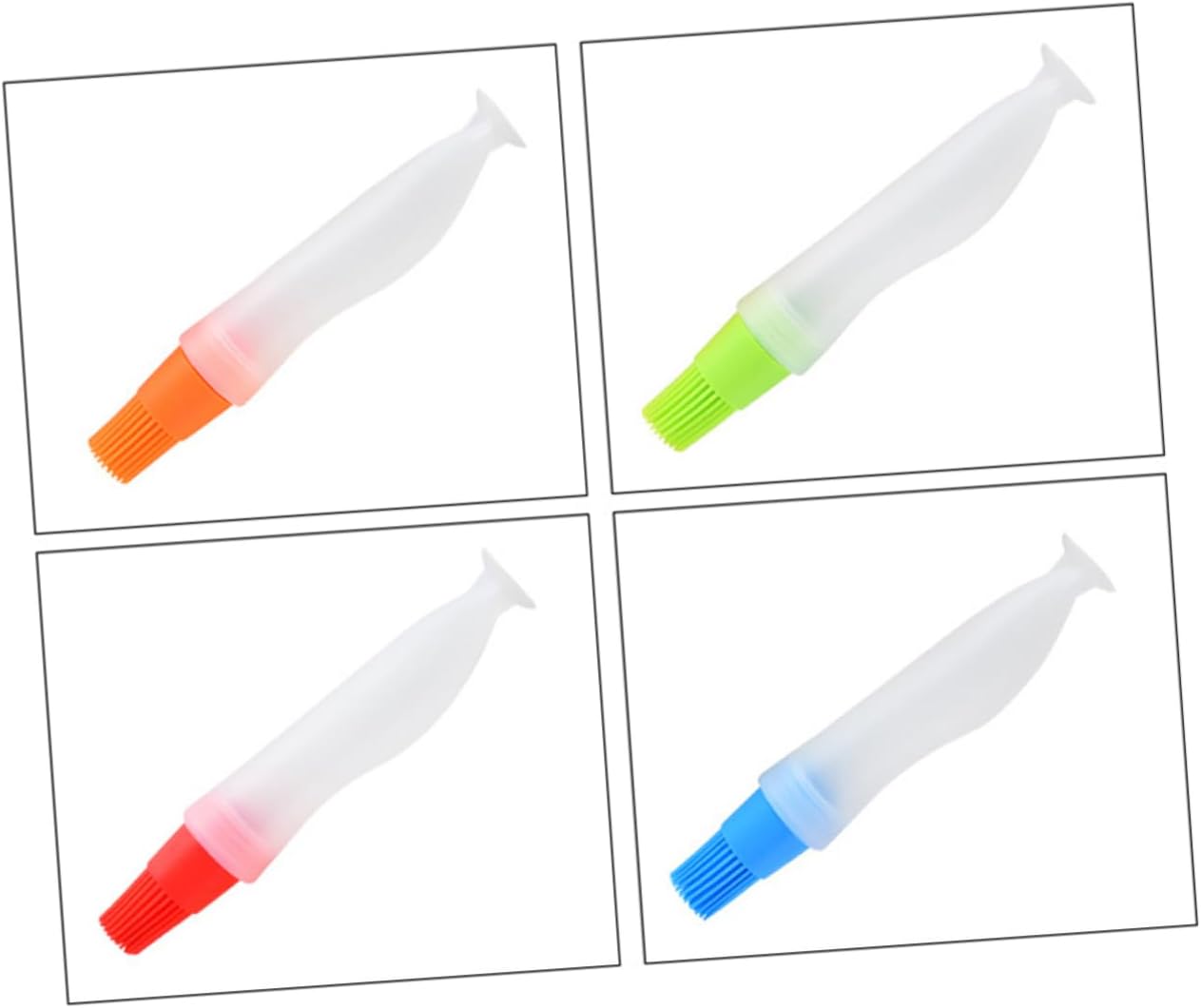 Silicone Oil Bottle Brush 4pcs Set for Kitchen and Barbecue