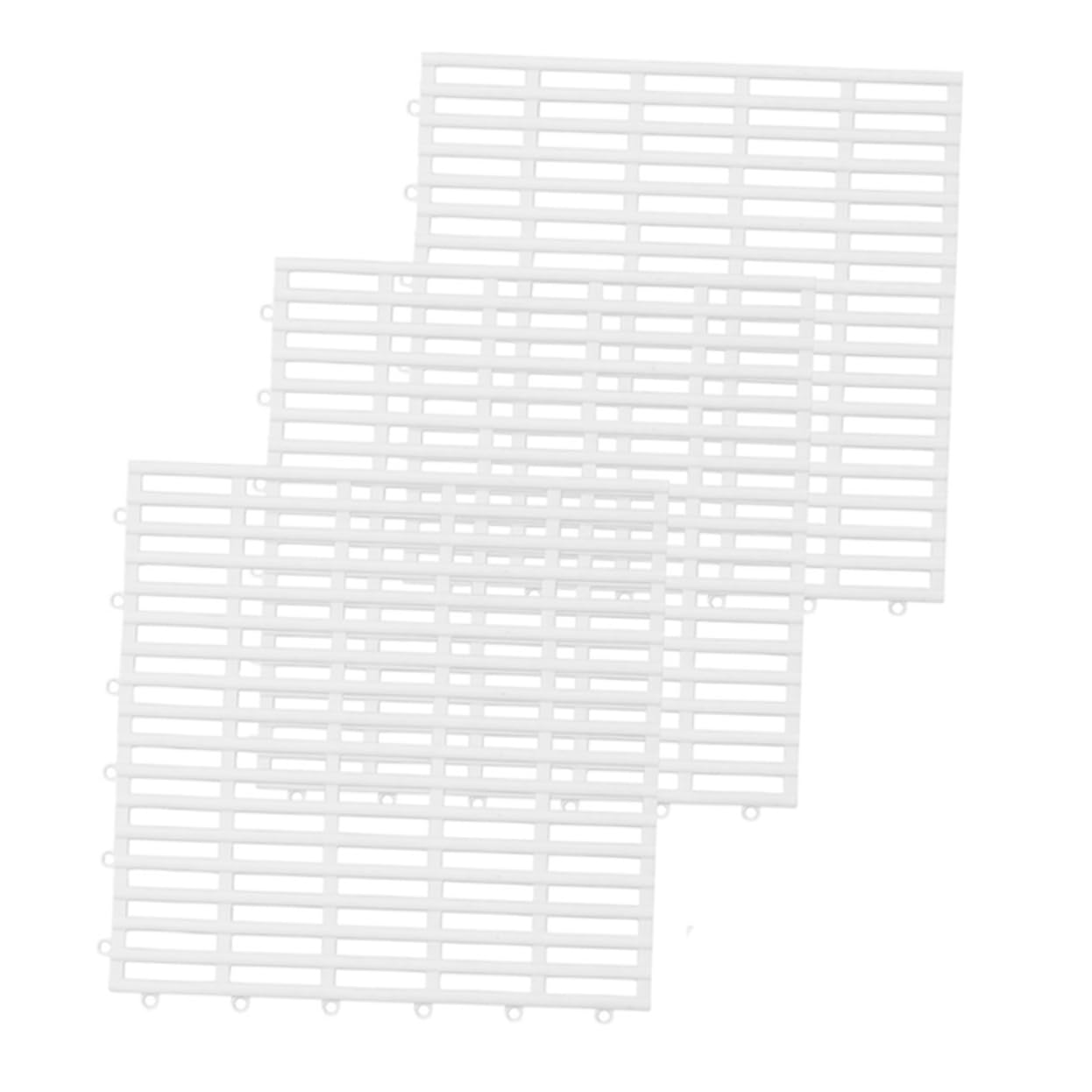 Tapis de sol antidérapant creux Alipis : lot de 4 dalles clipsables pour salle de bain