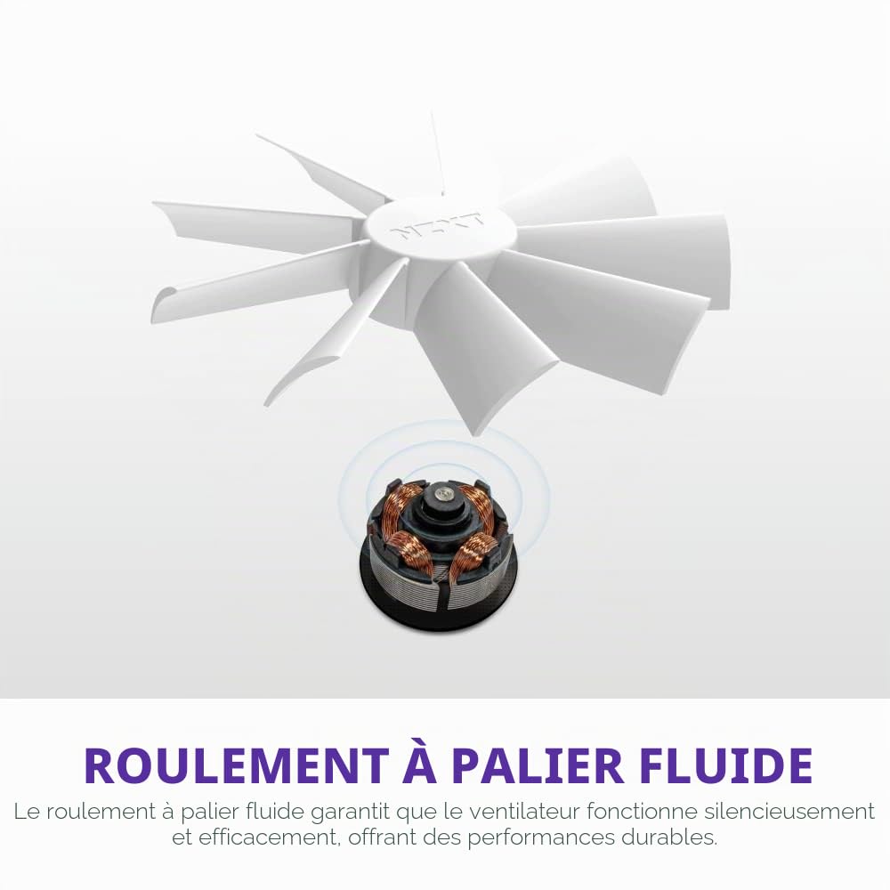 NZXT F120 RGB Duo - Ventilateur RGB Double Face 120mm - 20 LEDs Adressables Individuellement - Flux d'air équilibré et pression statique - Roulement dynamique fluide - Contrôle PWM - Coins en