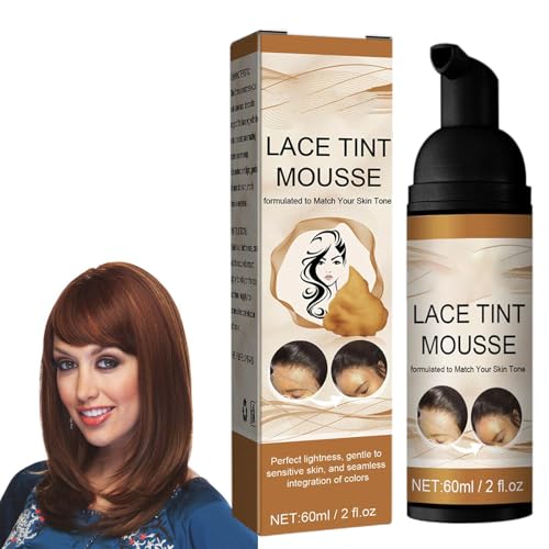 Spray Per Sciogliere Parrucche - Mousse Tinta Per Pizzo Ad Asciugatura Rapida Da 60 Ml Per Parrucche | Spray Leggero Per Sfumare L'attaccatura Dei Capelli Per Abbinare Il Della Pelle, Applicazion