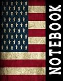 Notebook: American Flag College Ruled Notebook Decorated Home Office Supplies Single Subject Lined Paper Writers Student Journal Notebook Diary 8.5 X ... (College Wide Ruled Composition Notebooks)