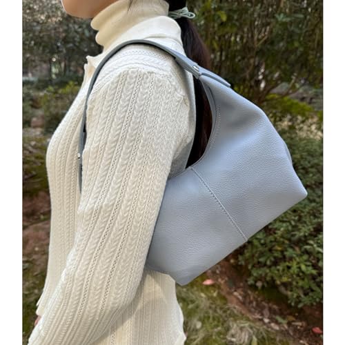 Image of Hobo Women's PU Leather Shoulder Tote Clutch Crescent Slouchy Bag with Zipper Closure and Top Handle