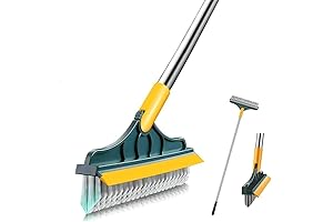 2-in-1 Floor Brush and Scrubber with 120Degree Rotating Head