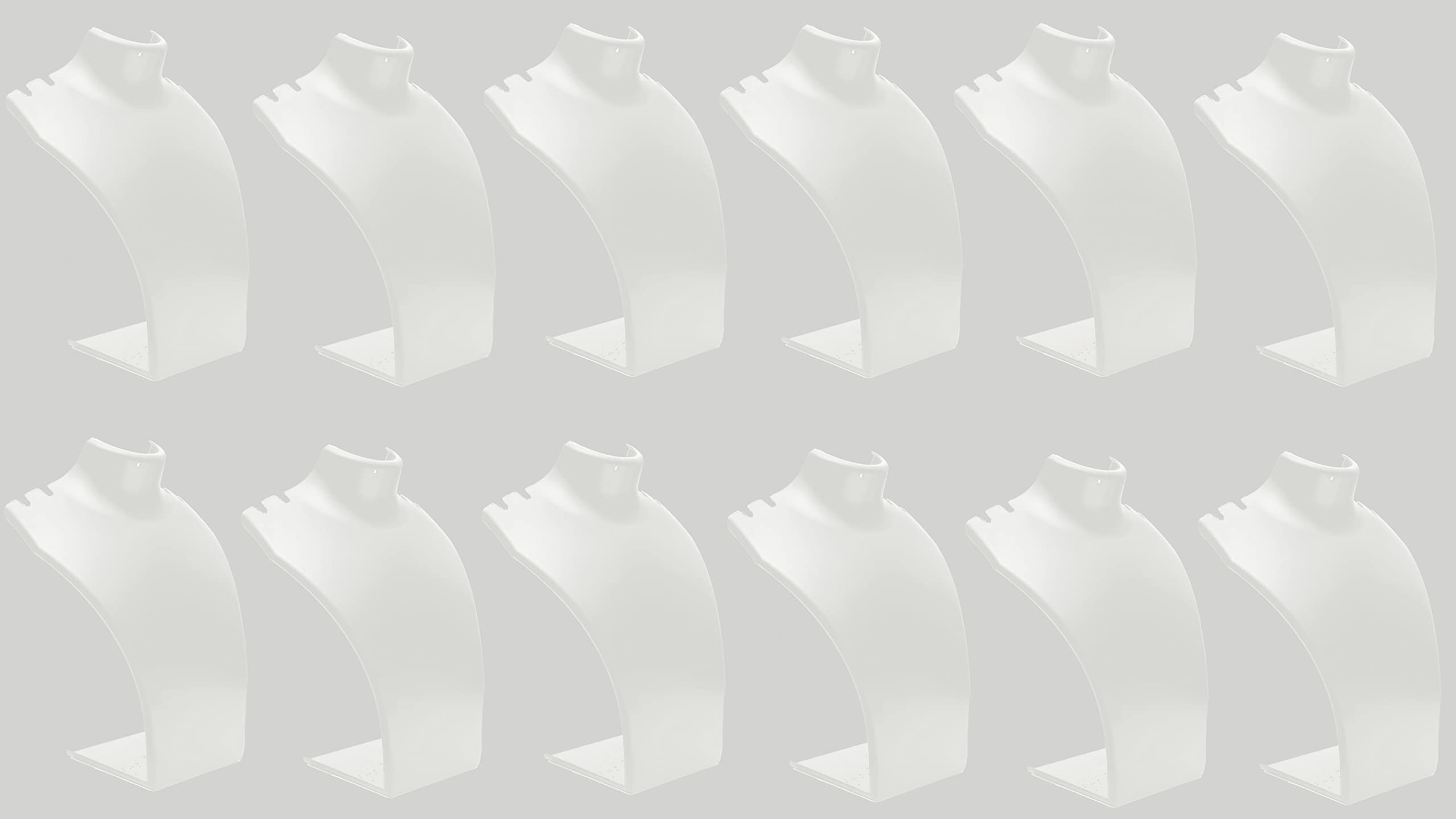 DOOR STEP SHOPPING Jewels Necklace Jewellery Display Stand Jewellery Organizer Jewellery Organizer (12 PCS) (08 INCH) (WHITE)