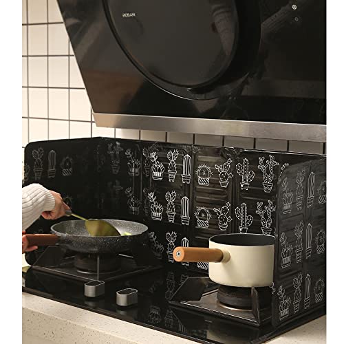 2 Pieces Kitchen Oil Splatter Guard Anti Splatter Guard Oil Splatter Screen Board Aluminum Foil Oil Block Oil Barrier Oil Proof Splash Kitchen Tool For Cooking (Blue) #TOP1