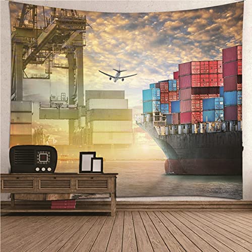 Tenture chambre ado avions conteneurs papier peint cuisine tapisserie Isdreem tissu 200x200