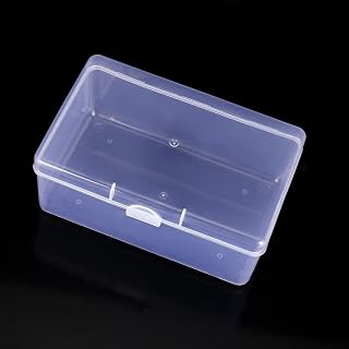 Elecshop Spare Part Storage Box Cosmetics Puff Make-Up Case Container Rec Transparent.Plastic