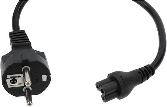 Dell 1 adet Power Cable Güç Kablosu Güç Kablosu 1m 3 pin Kutuplu HP Lenovo Asus Acer Laptop Şarj Cihazı TV Yazıcı Projektör Ekran Koruyucu Kontak Şarj Kablosu Yonca Yaprağı Fiş