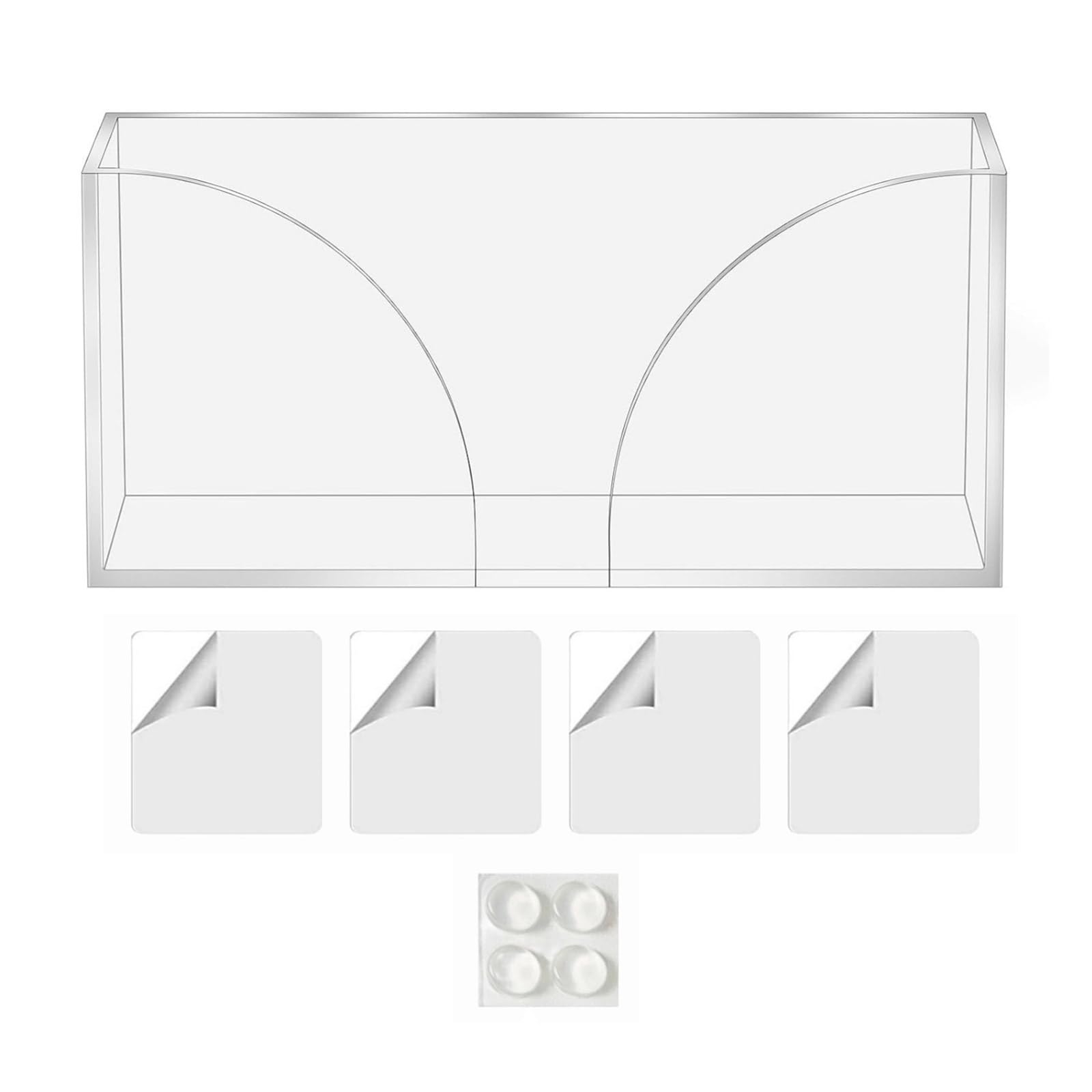 Nucelit Modern Acrylic Napkin Rack with Nonslip Grip Kitchen Countertop Storage Commercial Household Use Kitchens Countertop Paper Towel Holder