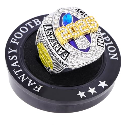 ZZXZJW 2026 Fantasy Football Championship Ring Trophy Award for Fantasy Football League Winner (Model 8, Size 14) by ZZXZJW - Used condition - Image 2