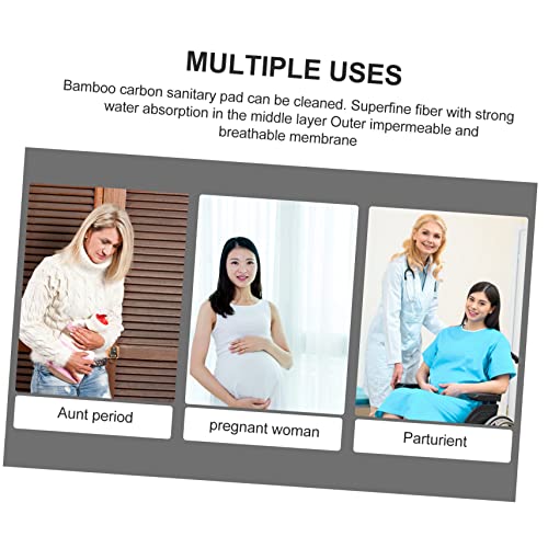 GLEAVI 6 Pçs Conjunto De Toalhas Tia Cuecas Femininas Conjunto De Carvão Absorventes Higiênicos Lavá