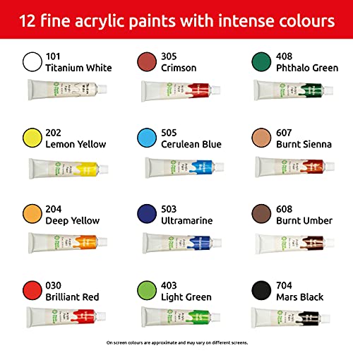 Peak-Flower-Acrylic-Paint-Set-12x22ml-Vibrant-Colours-for-Artists-Beginners-Adults-Kids-Ideal-for-Canvas-Paper-Ceramic-Stones