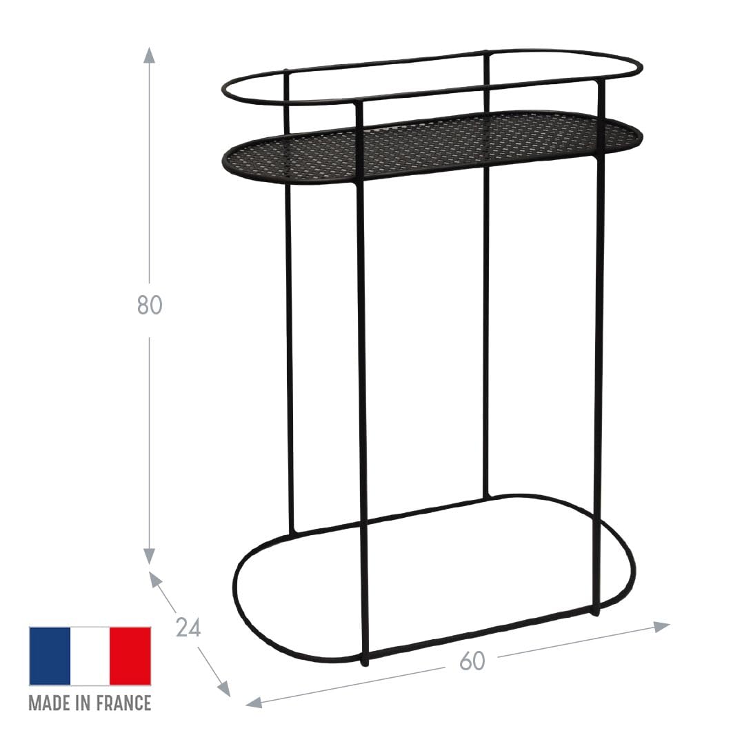 Louis Moulin Support plantes et aromatiques sur Pieds, 80 cm de Hauteur, Anthracite, Fabriqué en France