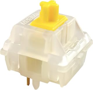 Gateron Cap Switches Cap Milky Yellow Golden Switch Factory Lubrication for Mechanical Keyboard Switches 5pin (108pcs,Milky Yellow)