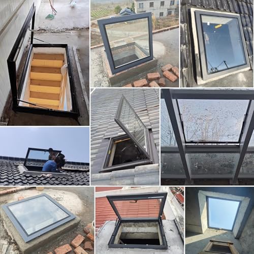 Large Egress Roof Window & Skylight, Tempered Glass 26x38in (66x96.5cm), Ideal for Attics, Sun Rooms & Barns, Enhances Indoor Natural Light & Views