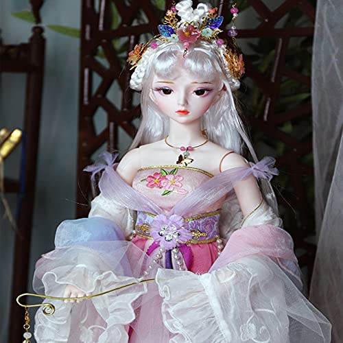 YZDKJDZ 1/3 BJD Puppe 24 Zoll 34 Kugelgelenkpuppe , Alte Chinesische Hanfu-Puppen Enthalten Kleid/Kleidung Set… – Bild 4