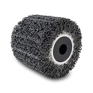 Scheppach Siliziumkarbidbürste für Satiniermaschine MRS1300 | 100mm Breite - 120mmØ | Schleifwalze geeignet zum Schleifen & Abisolieren von Metall oder zur Vorbereitung zum Schweißen | Ersatzbürste