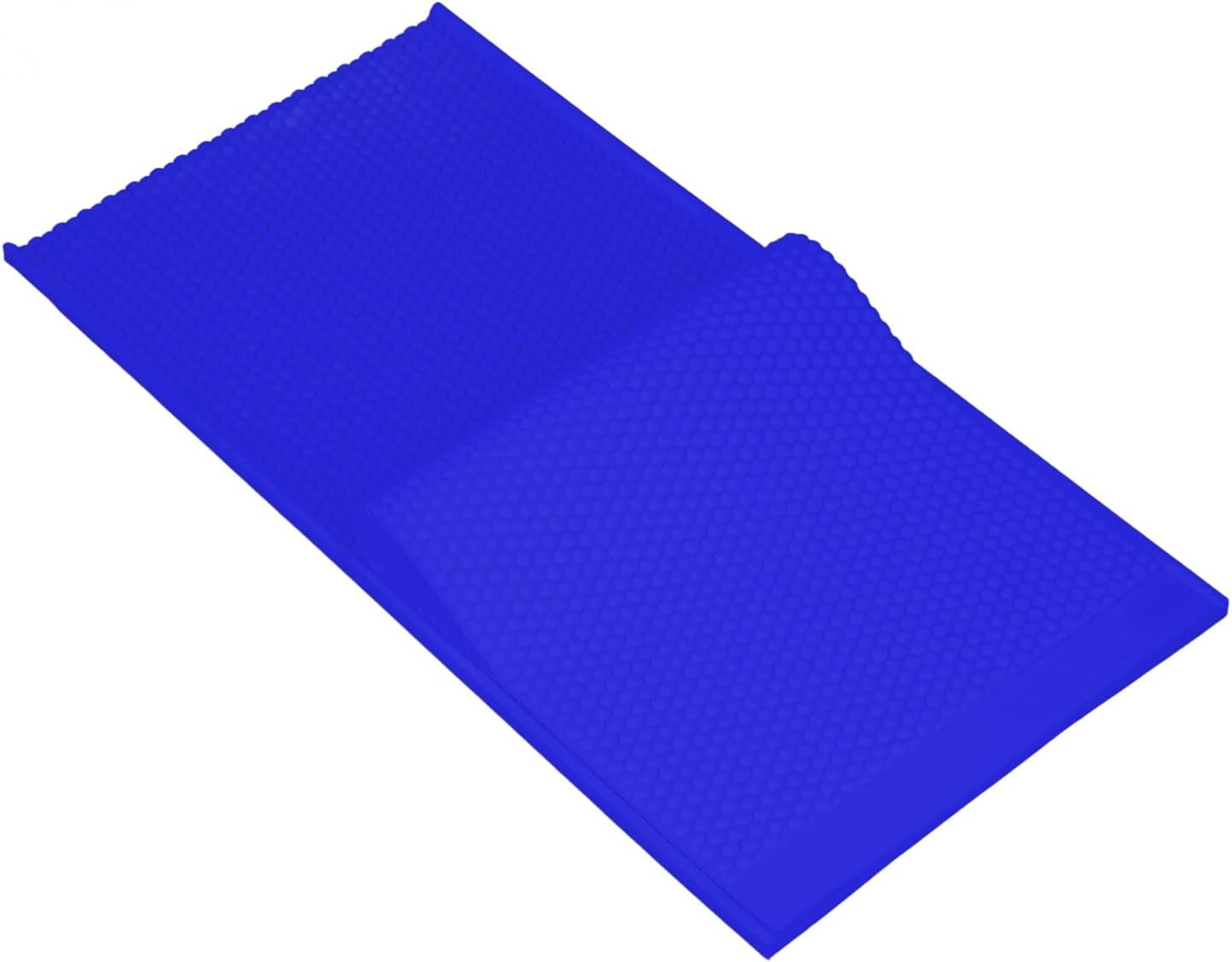 2Pcs 5.4mm Silicone Beeswax Mold, Beeswax Foundation Press Mold for Beekeeping, Foldable Reusable Beeswax Sheet Mold with Raised Hive Pattern, 44x28cm (Blue)