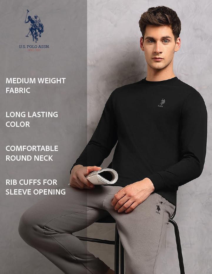 Image of U.S. Polo ASSN. Men's OEE14 Comfort Fit Solid Lounge T-Shirt