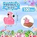 100 Pcs Luminous Mini Resin Flamingo Ducks, Tiny Ducks Figurines to Hide Miniature Pink Flamingo Glow in The Dark Small Animals for Micro Garden Cake Topper Landscape Aquarium Dollhouse Home Decor