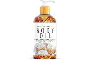 Sensuous Vanilla Sugar Body Oil for Women with Dry Skin (Vanilla Buttercream)